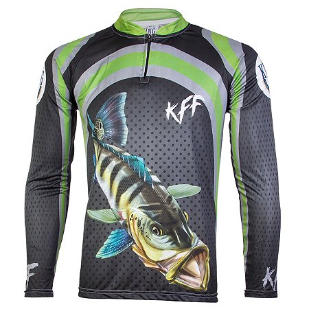 Camiseta Pesca Infantil King Manga Longa KFF-010i com Proteção UV+