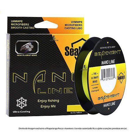 Linha Multifilamento Nano Line 0,12mm 10lbs, Amarela - 330m