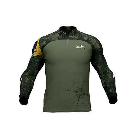 Camisa Pesca Presa Viva Camuflada 07 Proteção UV+