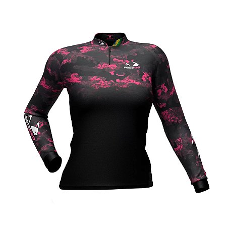 Camisa Pesca Presa Viva Feminina Baby Look PV11 Proteção UV50+