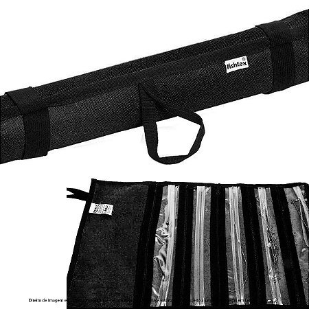 Porta Anzol Encastoado Empate Fishtex 5 Divisórias Preto