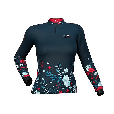 Camisa Pesca Presa Viva Feminina Baby Look PV08 Proteção UV50+