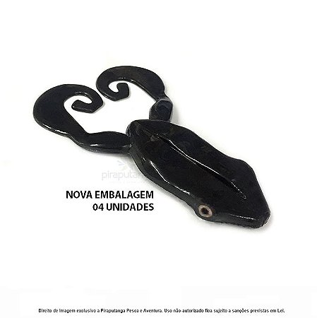 Isca Artificial Monster3x Tail Frog Sapo - Black