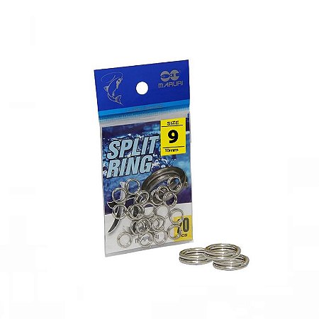 Argola Split Ring Inox Maruri Nº9 (120lbs/54,4kg) 20p
