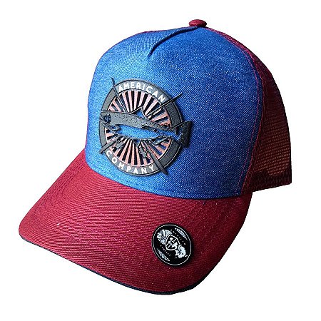 Boné de Pesca American Co. Auto Relevo + Telado