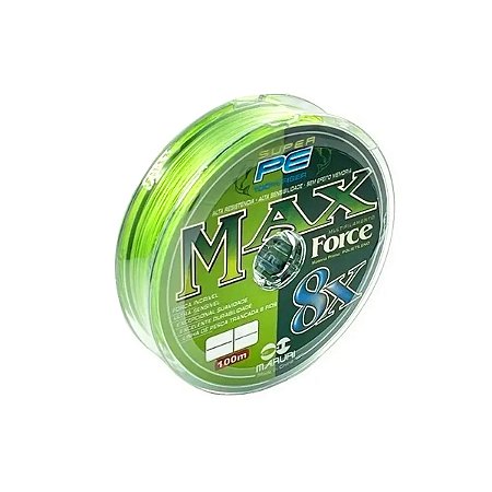 Linha Multifilamento Maruri Max Force 8X Super PE-100% Verde Limão 100m (Unidade)