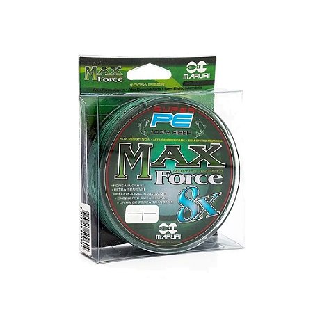 Linha Multifilamento Maruri Max Force 8X Super PE-100% Verde 300m (Unidade)