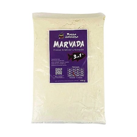 Massa Japonesa Marvada 3em1 400g Isca Pesqueiro Massa Branca Pacu Tambaqui