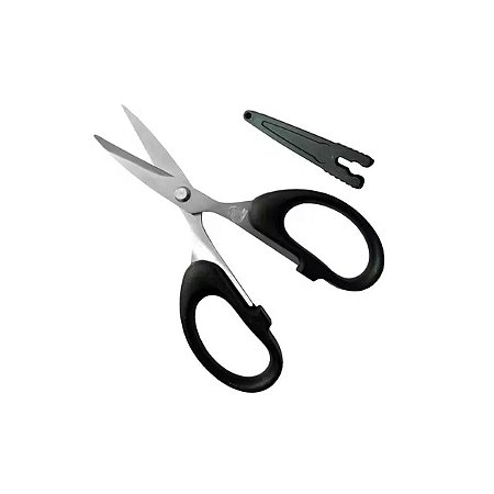 Tesoura para Linha Multifilamento (Lâmina Serrilhada) Deyu 12cm