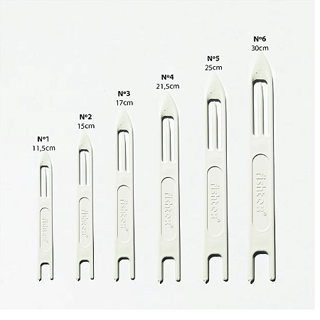 Agulha Fishtex para Tarrafa Rede Malha de Pesca Nº1 Nº2 Nº3 Nº4 Nº5 Nº6