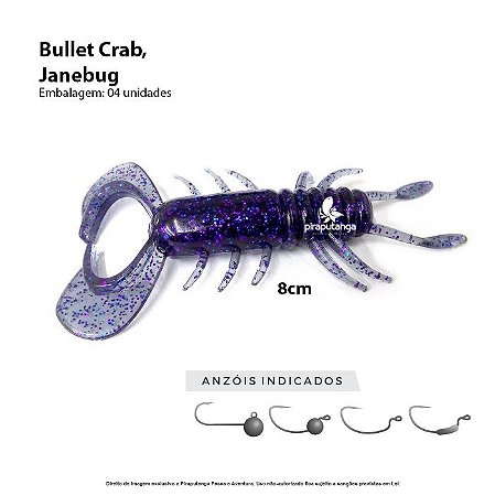 Isca Artificial Monster3x Bullet Crab 8cm Junebug 4p