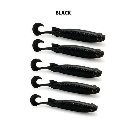 Isca Artificial Monster3x E-Shad 12cm, Black - 05p