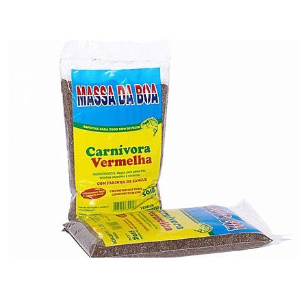 Massa da Boa Pesca Carnívora Vermelha 500g Especial Pesqueiro