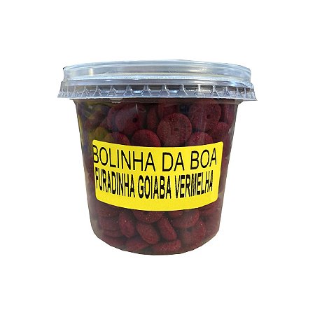 Bolinha da Boa Pesca Furadinha Goiaba Vermelha 140g Especial Pesqueiro