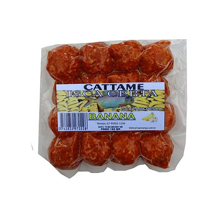 Bolinha Pronta Massa Pesca Cattame Banana 180g
