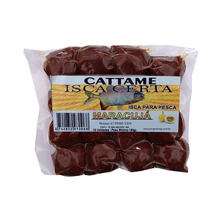 Bolinha Pronta Massa Pesca Cattame Maracujá 180g