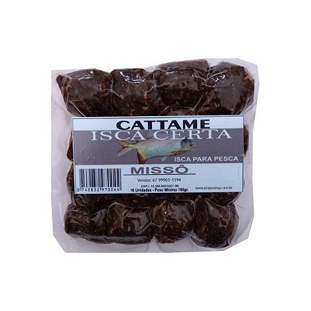 Bolinha Pronta Massa Pesca Cattame Missô 180g