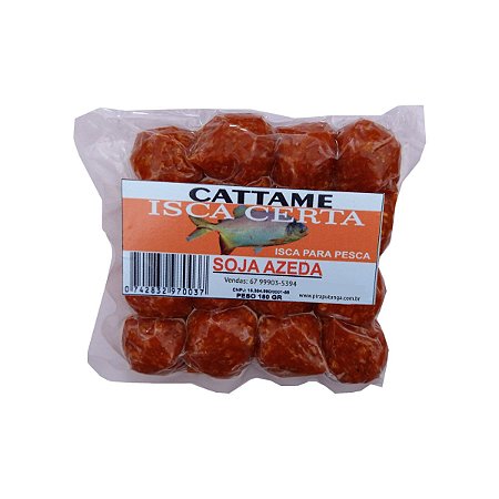 Bolinha Pronta Massa Pesca Cattame Soja Azeda 180g
