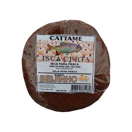 Massa Pronta Pesca Cattame Beijinho Tablete 500g