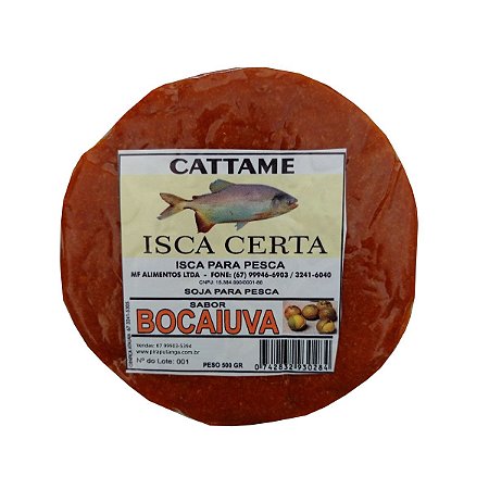 Massa Pronta Pesca Cattame Bocaiúva Tablete 500g