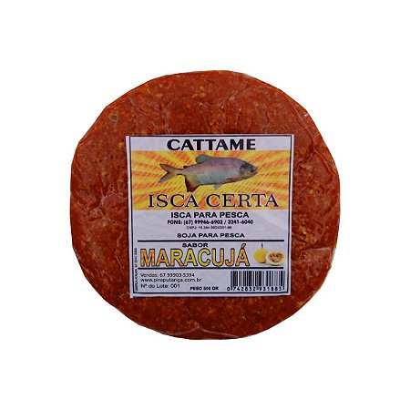 Massa Pronta Pesca Cattame Maracujá Tablete 500g