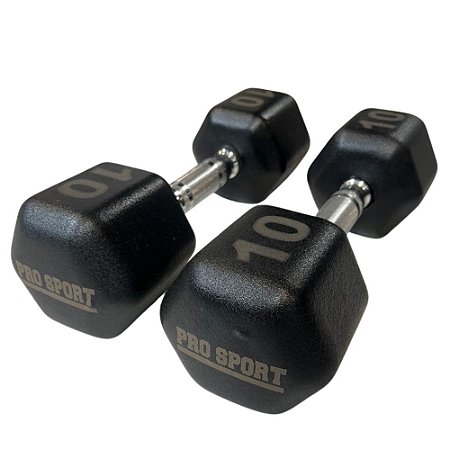 Halter sextavado texturizado e pegada anatômica em aço inox (par)