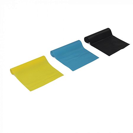 KIT COM 3 FAIXA ELASTICA ( 1,20 MT X 15 CM ) LEVE / MEDIO / FORTE ONE LIFE