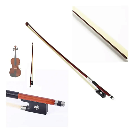 Arco para Violino 4/4 Crina Mongol Talão em Ébano Profissional