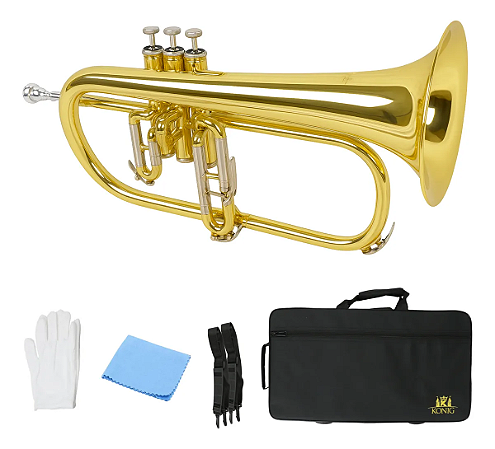 Flugelhorn Sib Konig com Gatilho Laqueado Completo com Estojo Profissional