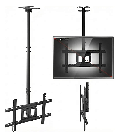 Suporte para TV 32 a 75” Teto ou Parede Articulado Giratório Ajustável