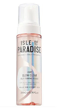 Isle of Paradise Glow Clear, Color Correcting Self-Tanning Mousse