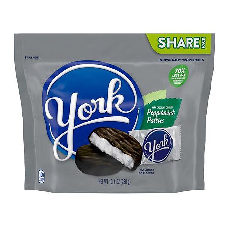 York Peppermint Patties Dark Chocolate Candy Individually Wrapped