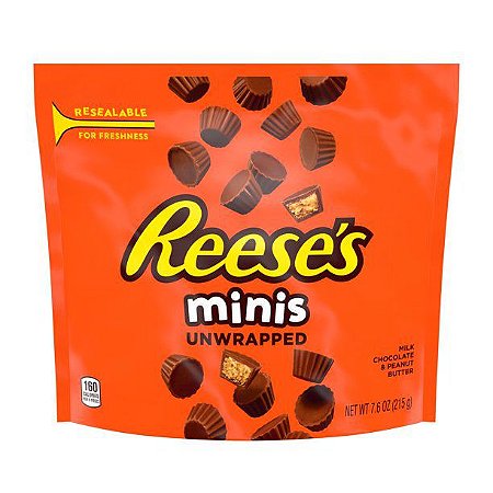 Reese's Minis Milk Chocolate Peanut Butter Cups Candy Unwrapped