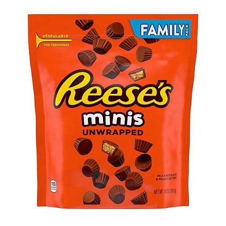 Reese's  Minis Milk Chocolate Amendoim Butter Cups Candy, Unwrapped