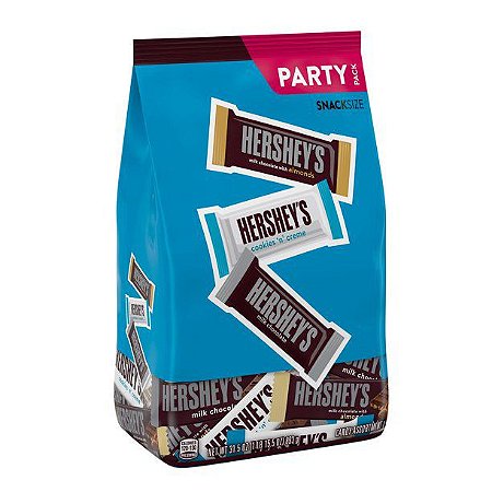 Hershey's Chocolate and White Creme Assortment Snack Size Candy Bars, Bulk,