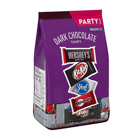 Hershey's Dark Chocolate Lovers Dark Chocolate Assortment Snack Size Candy Individually Wrapped