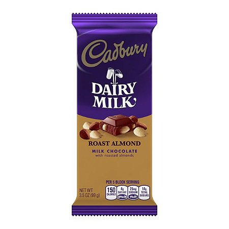 Cadbury Roasted Almond Milk Chocolate Candy Bar Box