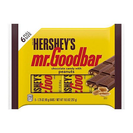Hershey's Mr. Goodbar Chocolate & Peanuts Candy  Bars