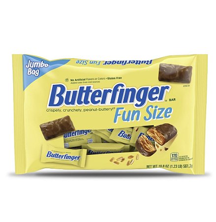 Butterfinger Peanut Buttery Chocolate-y Candy Bars  Jumbo bag Fun Size Individually Wrapped