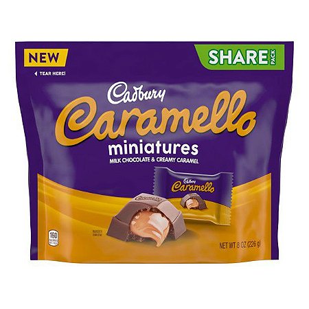 Cadbury Caramello Miniatures Milk Chocolate and Caramel Candy Bars