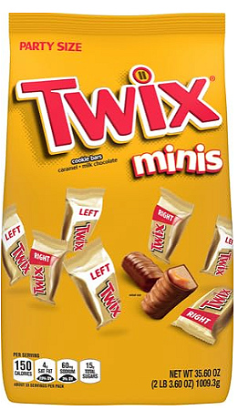 Twix Caramel Mini Chocolate Cookie Bars Candy
