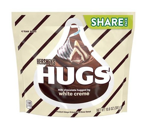 Hershey's Hugs Milk Chocolate and White Creme Candy, Individually Wrapped
