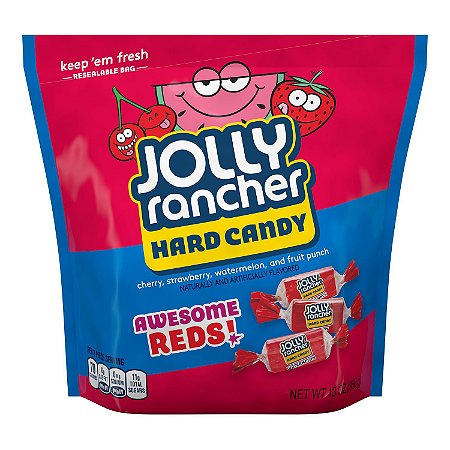 JOLLY RANCHER, Awesome Reds! Assorted Fruit Flavored Hard Candy, Individually Wrapped