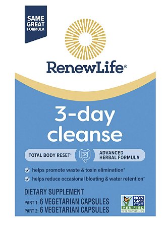 Renew Life Adult Total Body Reset Cleanse 3-Day Program