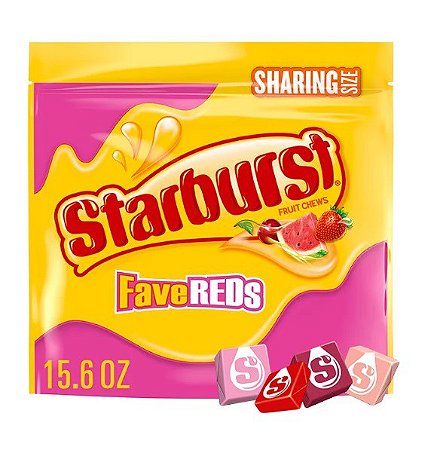 Starburst Favereds Fruit Chews Gummy Candy, Sharing Size - Consumos da  Martina