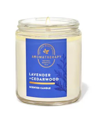 Aromatherapy Lavender Cedarwood Single Wick Candle