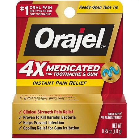 Orajel 4X Medicated For Toothache & Gum Gel