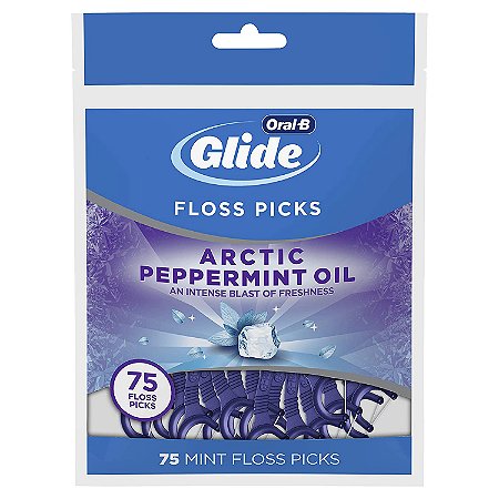Oral B Glide Arctic Peppermint Oil Dental Floss Picks Mint