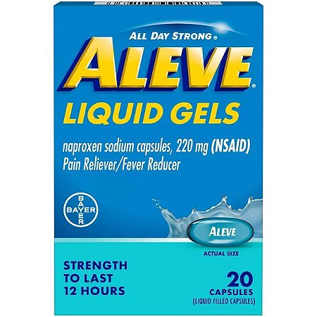 Aleve Liquid Gels Naproxen Sodium for Pain Relief