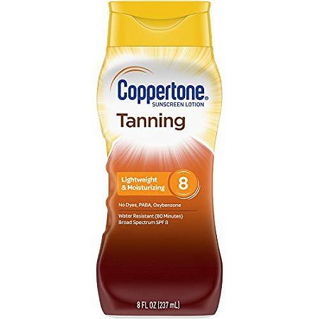 Coppertone Tanning Sunscreen Lotion Broad Spectrum SPF 8